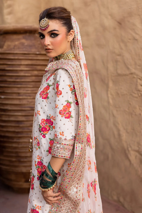 CHARIZMA - 3PC Embroidered Raw-Silk Suit CMA-5-071
