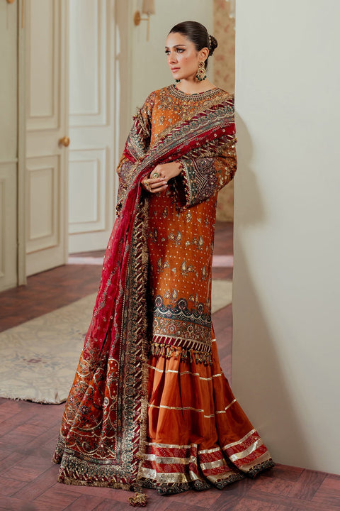 BAROQUE Bareeze Net Unstitched EMBROIDERED NET CH13-01 -ORG