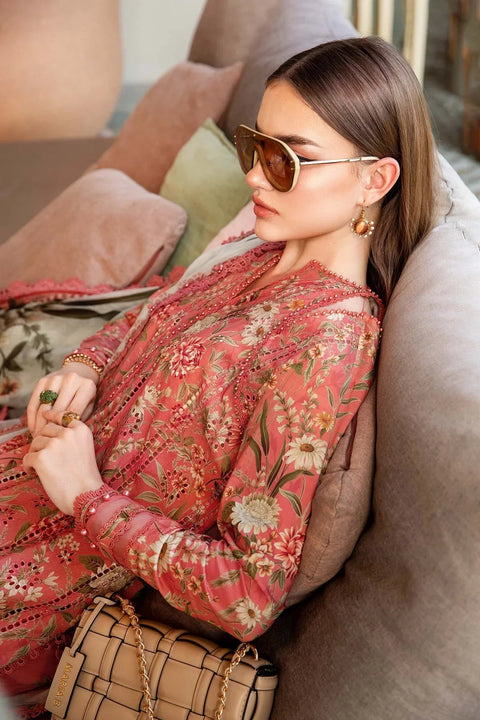 MARIA B - 3 Piece CHICKENKARI Unstitched Printed Lawn Suit | MPT-25022