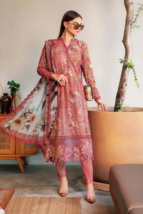 MARIA B - 3 Piece CHICKENKARI Unstitched Printed Lawn Suit | MPT-25022