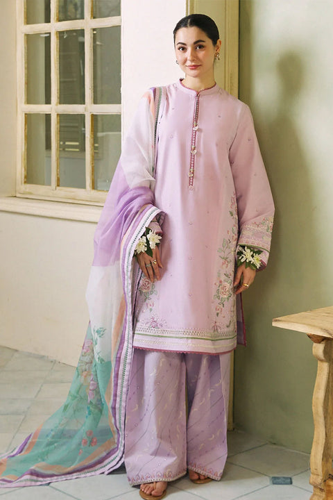 3PC LAWN SEQUENCE EMBROIDERED SHIRT WITH printedSHAWL AND TROUSER - KPR1657