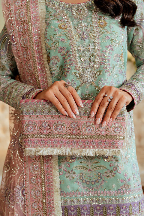 BAROQUE - EMBROIDERED NET CH13-08 UNSTITCHED