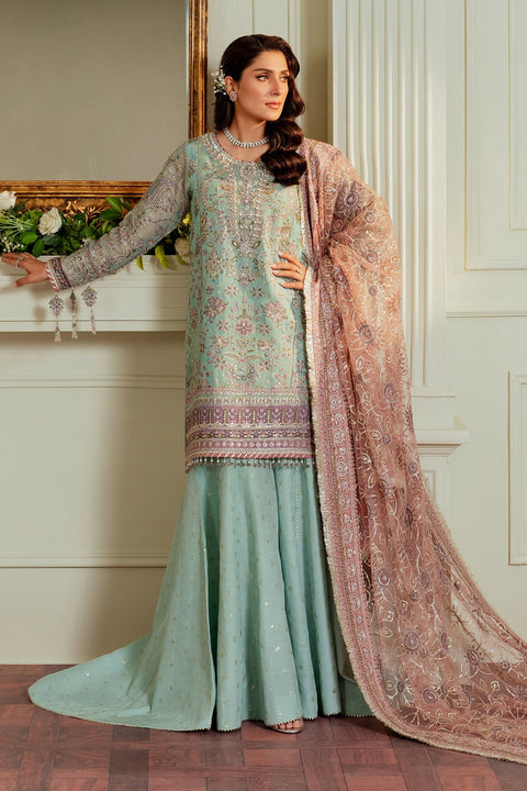 BAROQUE - EMBROIDERED NET CH13-08 UNSTITCHED