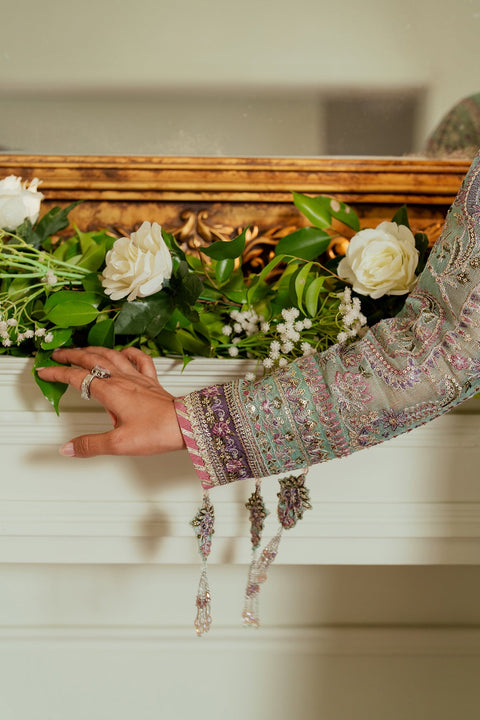 BAROQUE - EMBROIDERED NET CH13-08 UNSTITCHED