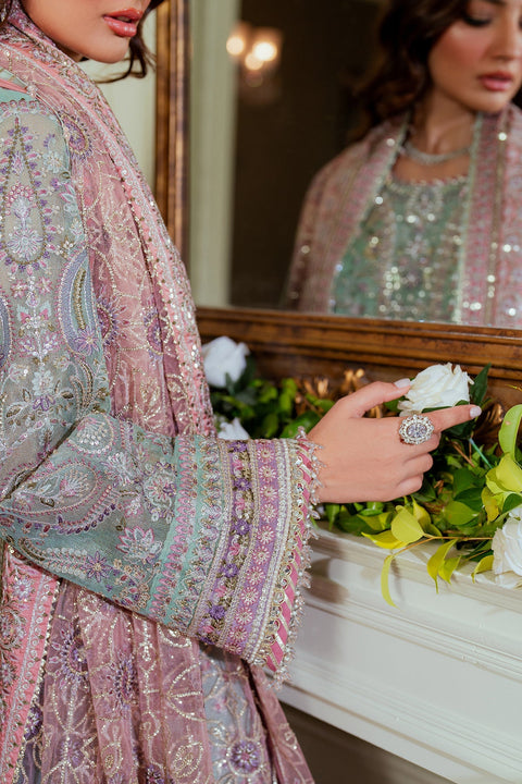 BAROQUE - EMBROIDERED NET CH13-08 UNSTITCHED