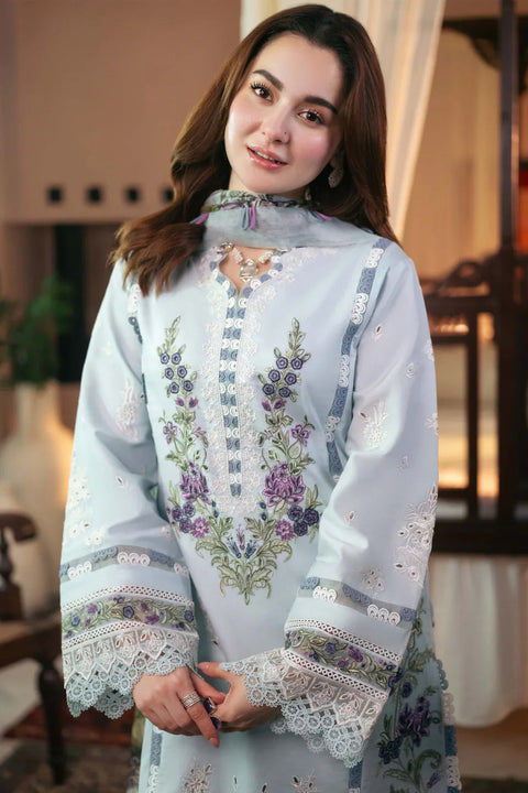 JADE - 3PC LAWN EMBROIDERED SHIRT WITH PRINTED DUPATTA AND TROUSER - KPR 2208