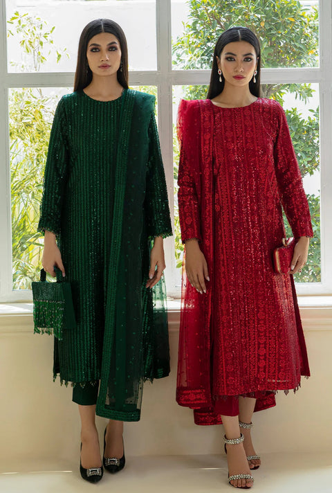 Baroque Luxury Net Embroidered 3 Piece Unstitched UF-36