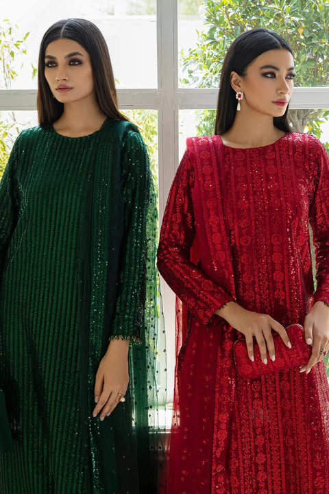 Baroque Luxury Net Embroidered 3 Piece Unstitched UF-36