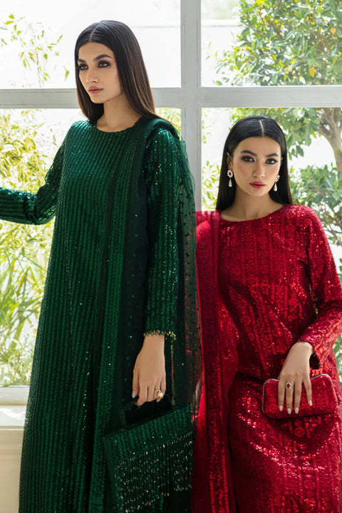 Baroque Luxury Net Embroidered 3 Piece Unstitched UF-36