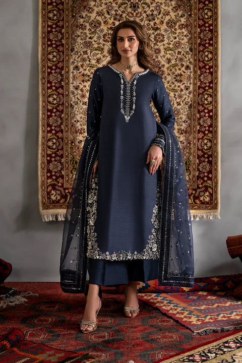 IZNIK 3pc Unstitched EMBROIDERED CHIFFON UE-478