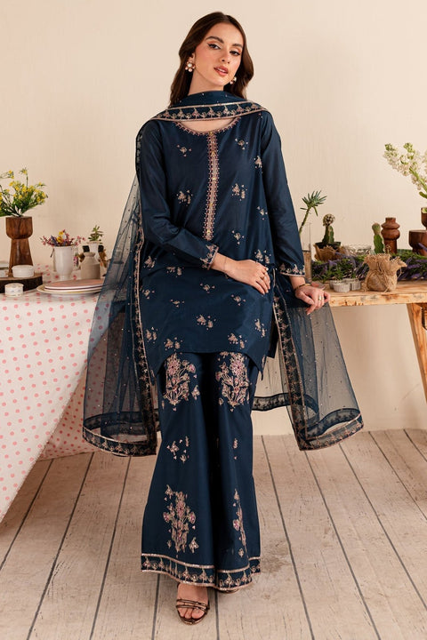 BATIK - 3PC LAWN EMBROIDERED SHIRT WITH ORGANZA EMBROIDERED Dubatta AND TROUSER - KPR1837