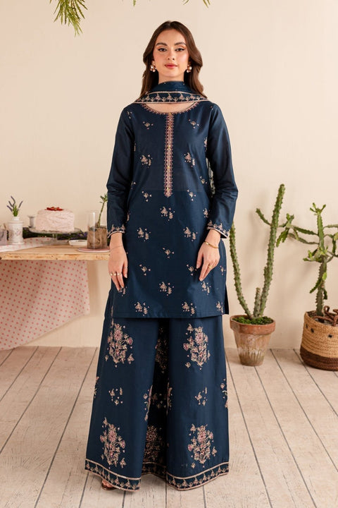 BATIK - 3PC LAWN EMBROIDERED SHIRT WITH ORGANZA EMBROIDERED Dubatta AND TROUSER - KPR1837