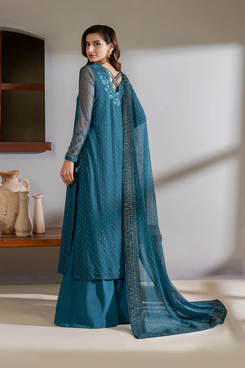 IZNIK 3pc Unstitched EMBROIDERED CHIFFON CC-57