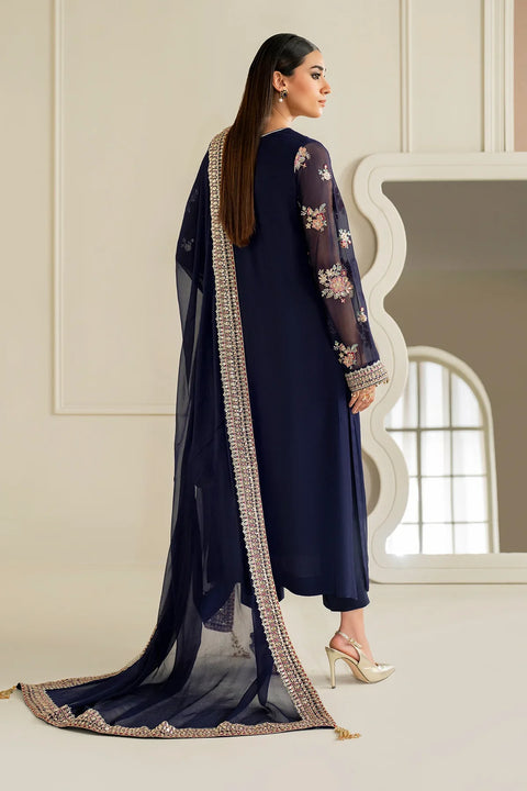 BAROQUE 3pc Unstitched EMBROIDERED CHIFFON PR-1143