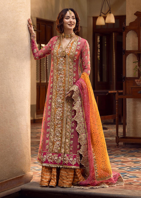 CRIMSON - Organza Embroidered Suits Unstitched 3 Piece- Luxury Wedding Collection - Mehndi Galore
