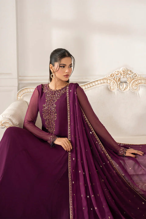 IZNIK 3pc Unstitched EMBROIDERED CHIFFONUE-480