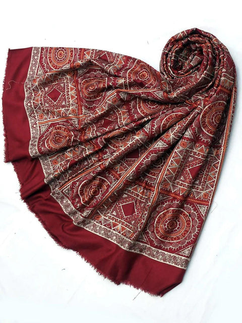 Bareeze - 3PC DHANAK EMBROIDERED SHIRT DHANAK HEAVY EMBROIDERED SHAWL DUPATTA AND TROUSER - KPR 038