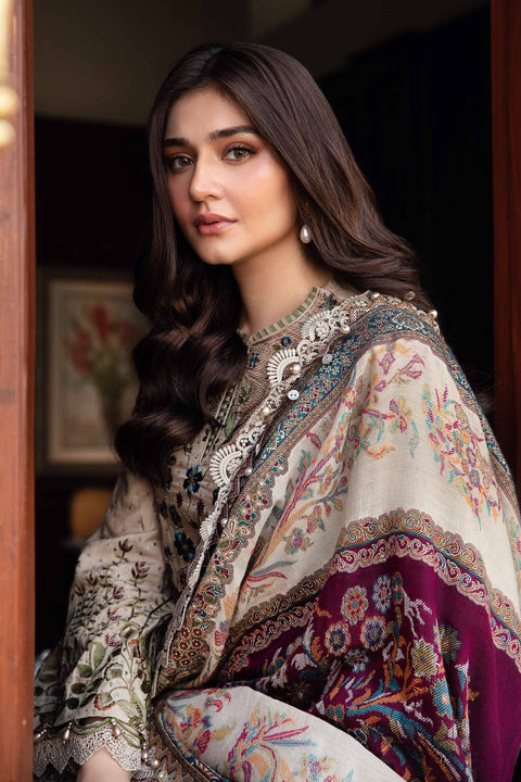 MARIA B -3 Piece Unstitched Embroidered Dhanak Suit | DL-1211