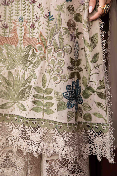 MARIA B -3 Piece Unstitched Embroidered Dhanak Suit | DL-1211