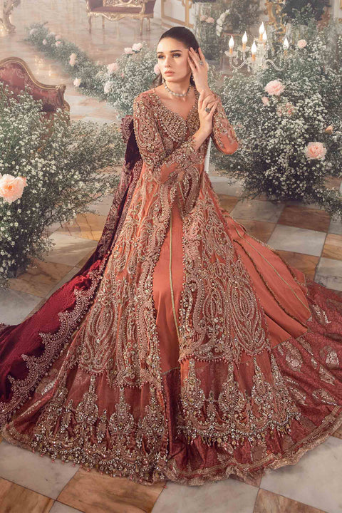 Maria B - Unstitched MBROIDERED| Salmon Pink BD-2701