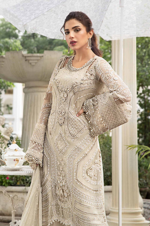 MARIA B -Unstitched Embroidered Chiffon Suit | MPC-24-104