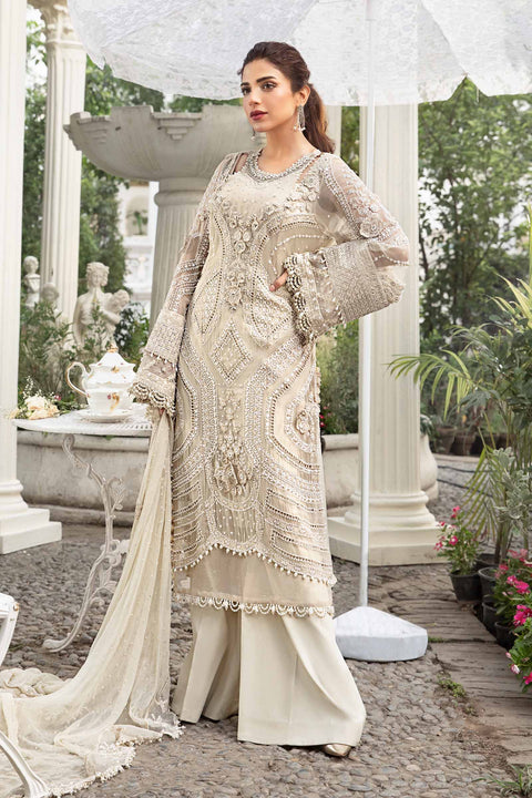 MARIA B -Unstitched Embroidered Chiffon Suit | MPC-24-104