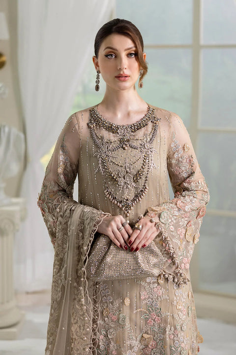 MARIA B - 3 Piece Unstitched Embroidered Chiffon Suit | MPC-25-107