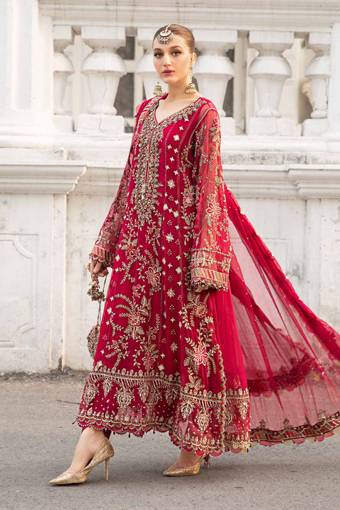 MARIA B - Unstitched Embroidered Chiffon Suit | MPC-24-107
