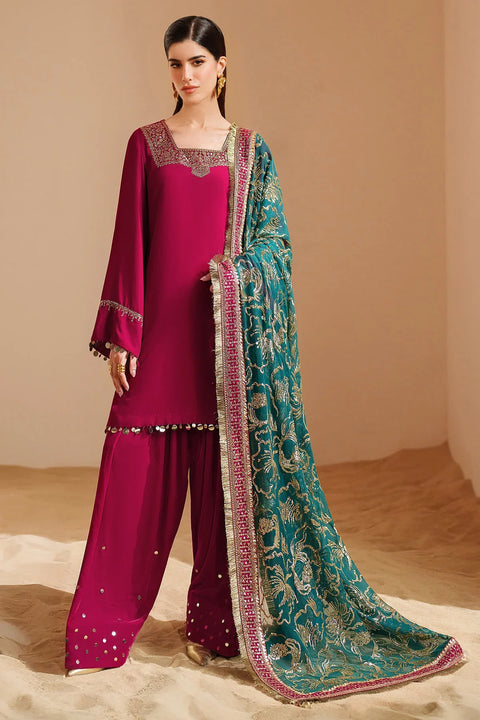 JAZMIN Luxury Chiffon Embroidered Collection Unstitched VVF D-9