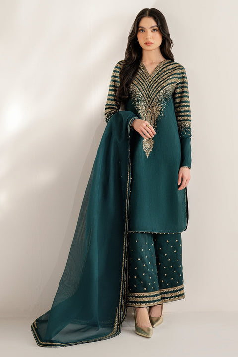 Jazmin Luxury Raw Silk Embroidered Unstitched 3 Piece UR 7056