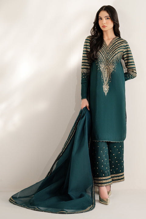 Jazmin Luxury Raw Silk Embroidered Unstitched 3 Piece UR 7056