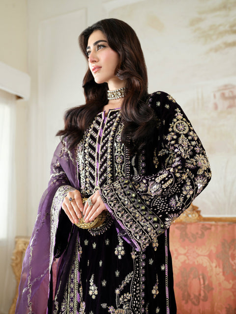 Aneelas Wedding Velvet Embroidered Unstitched Collection VT-01
