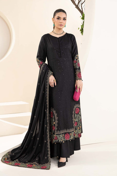 3PC LAWN SEQUENCE EMBROIDERED SHIRT WITH EBROIDERED SHAWL AND TROUSER - KPR1659