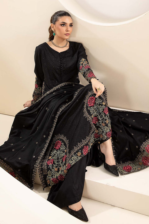 3PC LAWN SEQUENCE EMBROIDERED SHIRT WITH EBROIDERED SHAWL AND TROUSER - KPR1659