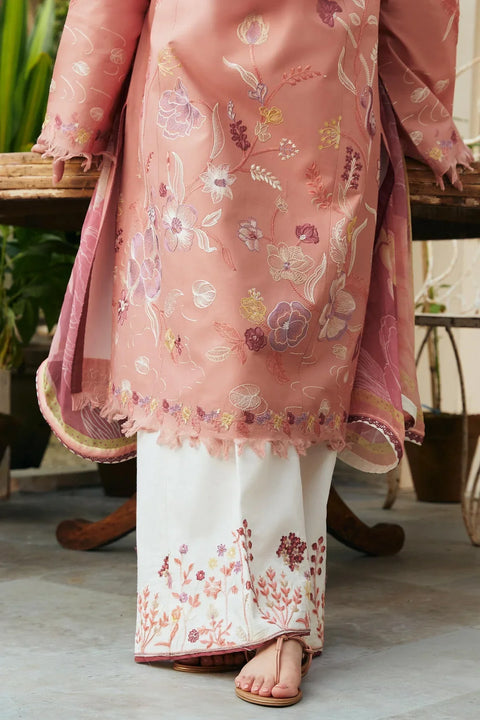 ZARA SHAH JAHAN - 3PC LAWN EMBROIDERED SHIRT WITH PRINTED DUPATTA AND TROUSER - HZG1547 - Kaprang