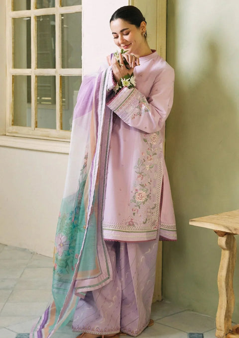 3PC LAWN SEQUENCE EMBROIDERED SHIRT WITH printedSHAWL AND TROUSER - KPR1657