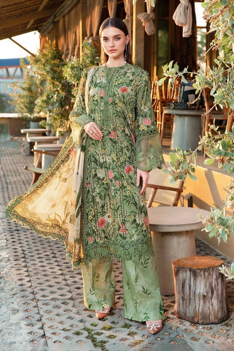 MARIA B - 3 Piece Unstitched  Chickenkari Printed Lawn Suit | MPT-25021