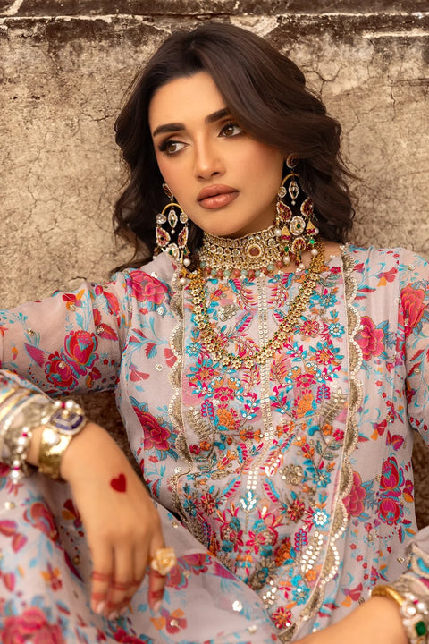 Charizma Vasal Vol-02 Embroidered Chiffon Unstitched 3Pc Suit VSL25-08