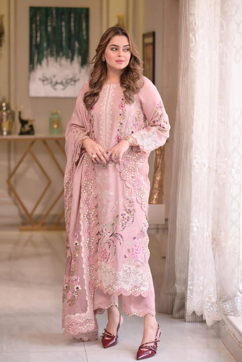 Aneelas Dhanak Unstitched Embroidered Collection with Dhanak Shawl WLUX-10-B