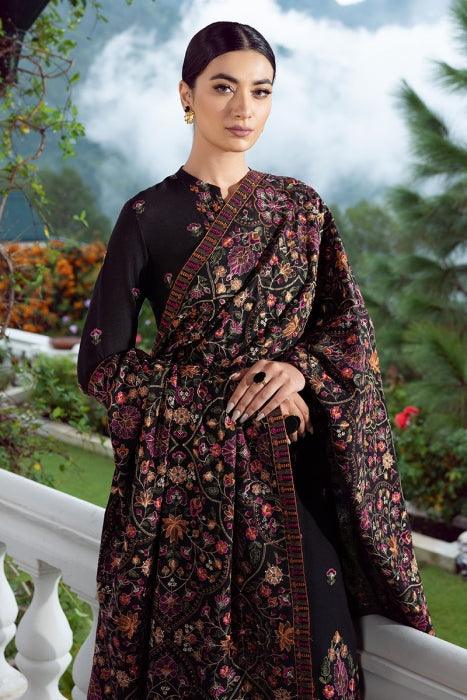 Bareeze - 3PC DHANAK EMBROIDERED SHIRT DHANAK HEAVY EMBROIDERED SHAWL DUPATTA AND TROUSER - KPR 021